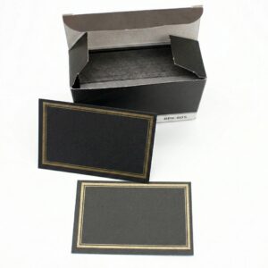 Siyah Gold Çerçeve Desen Kart 100'lü Paket